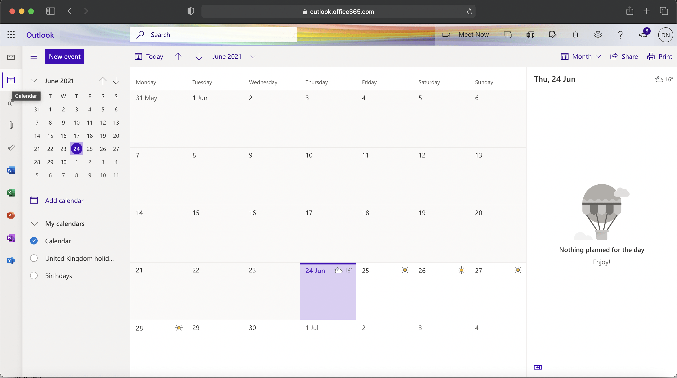 Microsoft 365 - Calendar share