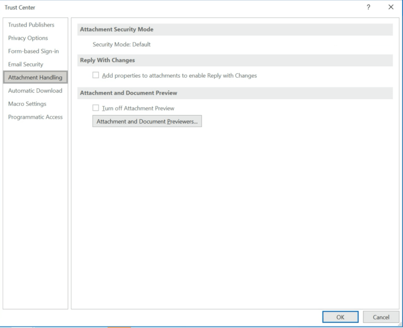 Microsoft 365 - Outlook attachment handling