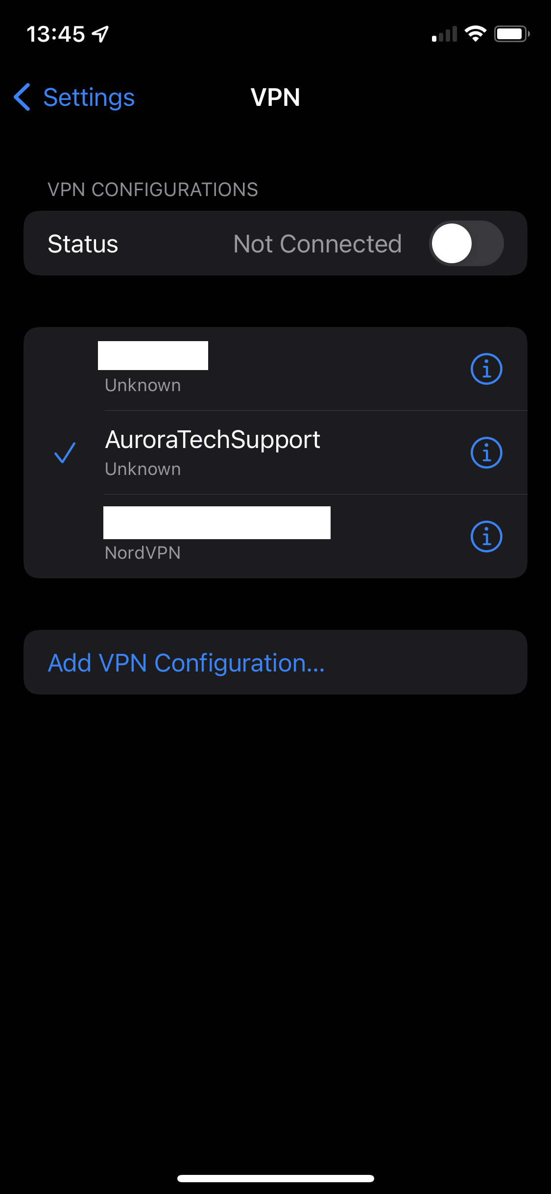 Apple iPad iPhone VPN Connect