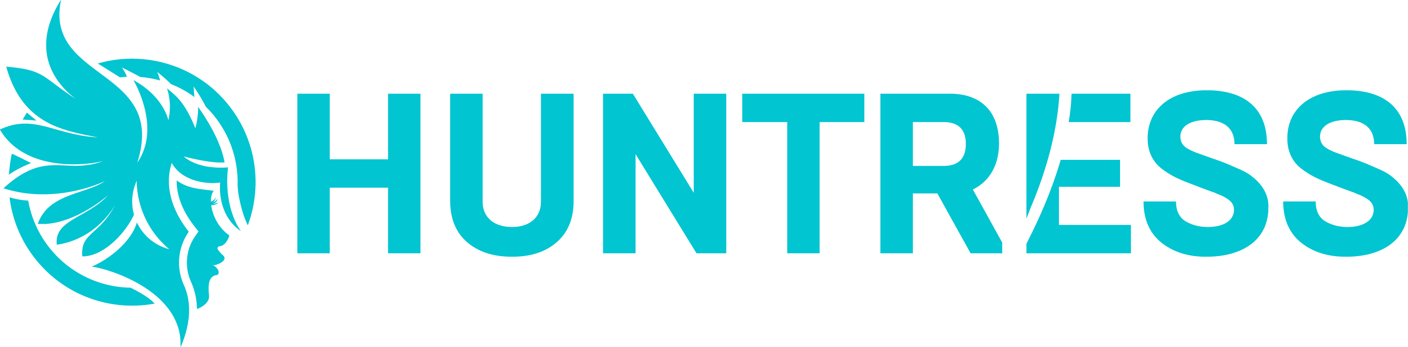 Huntress Logo - Wide Teal